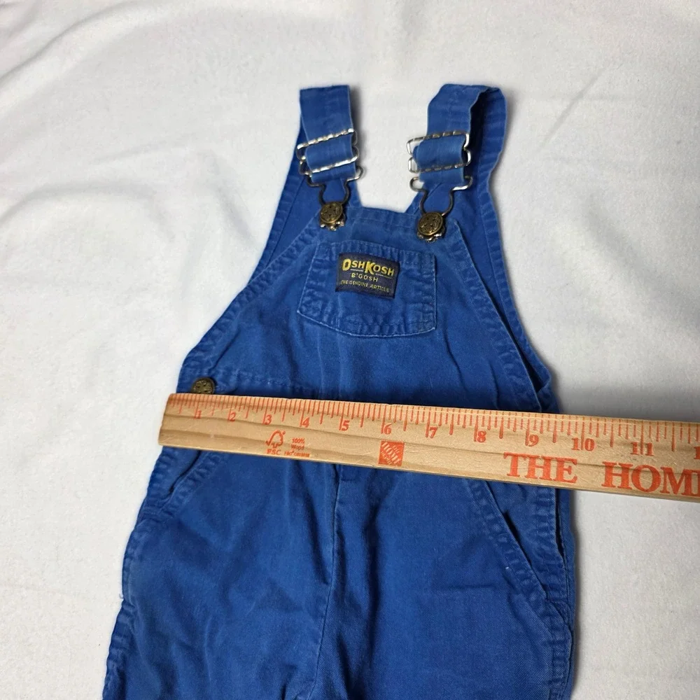 Vintage OshKosh B'gosh Blue Overalls Baby Size 12 Months